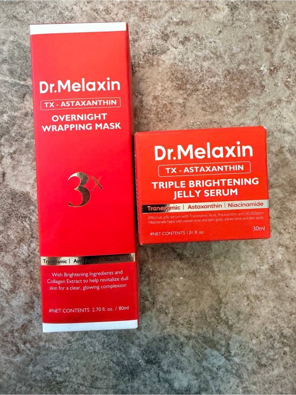 Dr. Melaxin TX Astaxanthin Triple Brightening Jelly Serum & Overnight Mask